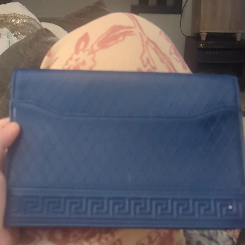 Versace Starburst Clutch Leather Gold Medusa .SALE PRICE.FINAL